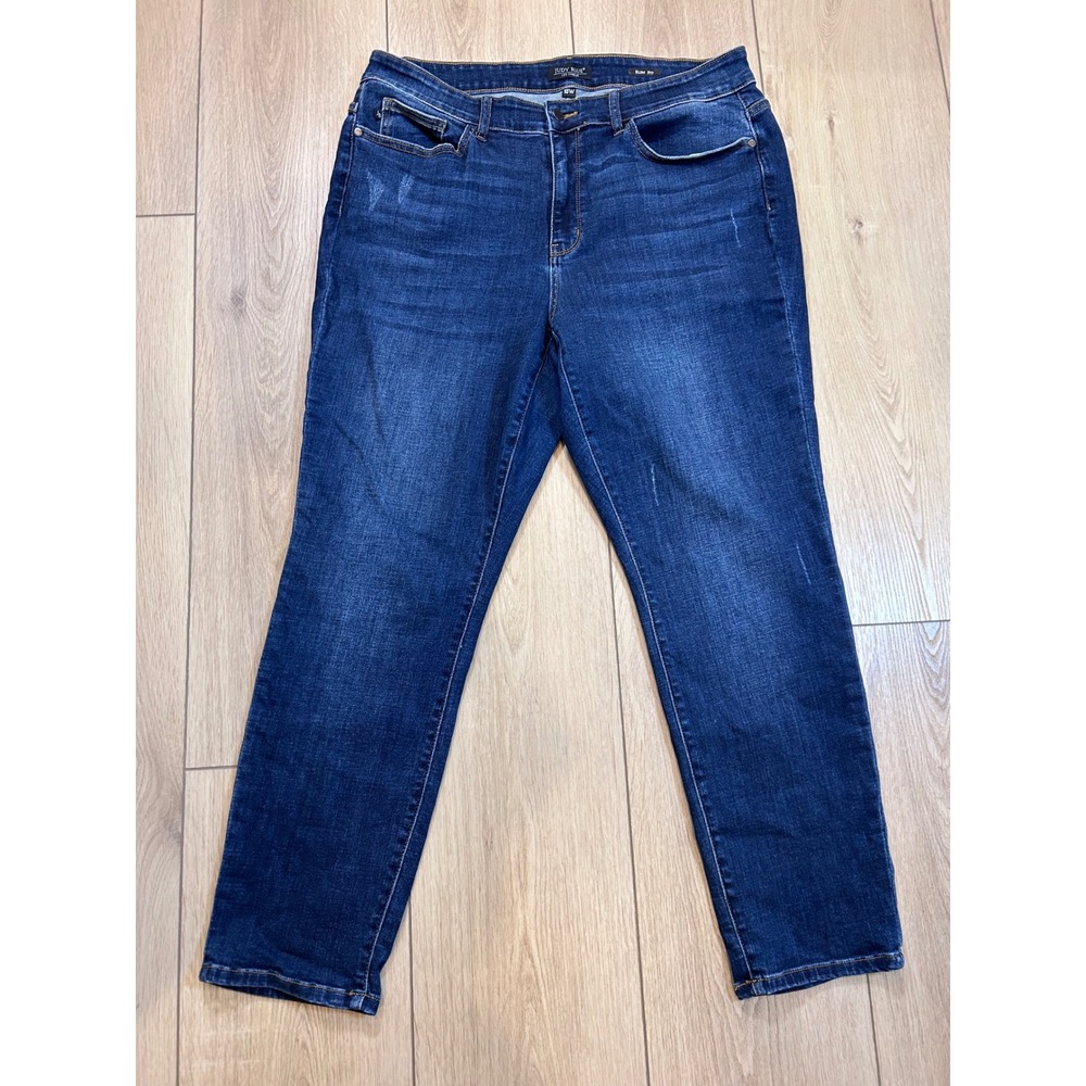 Judy Blue Slim Fit Dark Wash Distressed Jeans 18W JB82128DK-PL